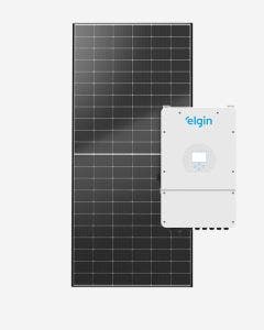Kit Energia Solar 5,27kWp 585W 5KW-HYB-US 220V Fibrocimento Metal (c/ String Box)